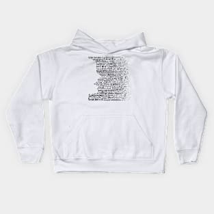 Face of Languages, in Black Kids Hoodie